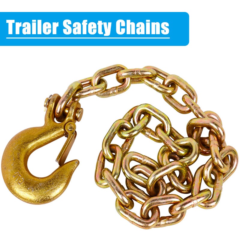 Tnyeobae 35"" Trailer Safety Chain with 5/16"" Clevis Snap Hook Grade-70 Heavy Duty Binder Chain(Pack of 2) - Image 5